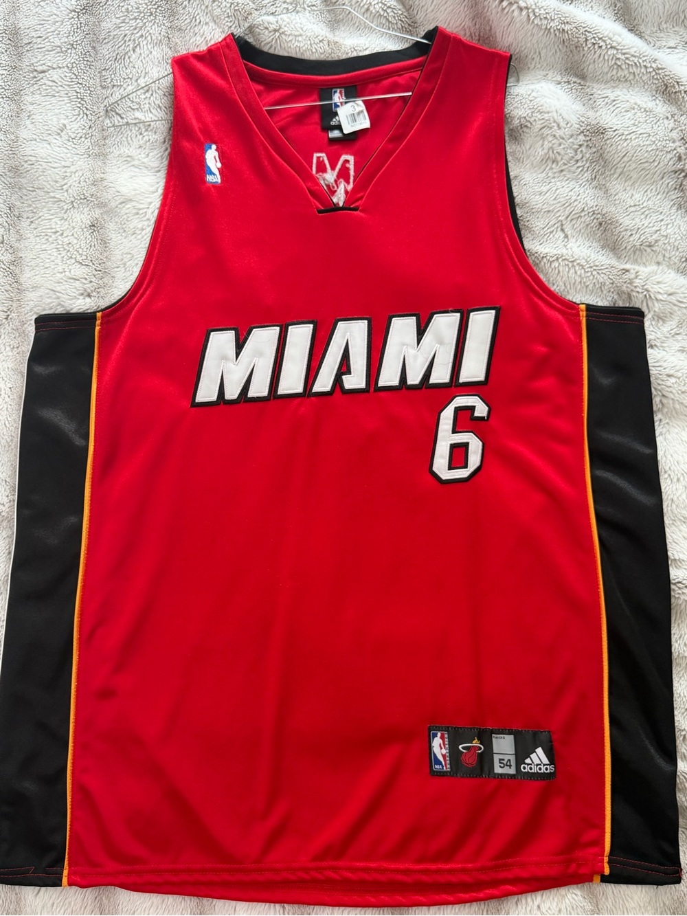 Reebok LeBron James Miami Basketball Jersey with Black and Yellow Trim